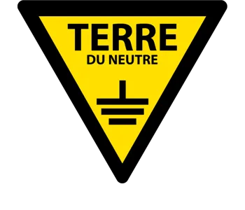 Adhésif Danger terre du neutre