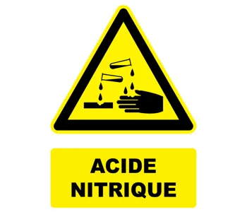 Adhésif Panneau danger acide nitrique