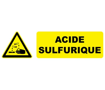 Adhésif Pictogramme danger acide sulfurique