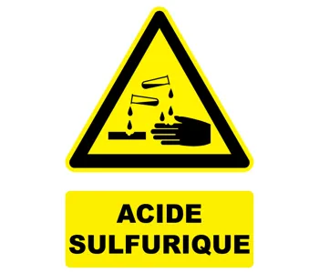 Adhésif Panneau danger acide sulfurique