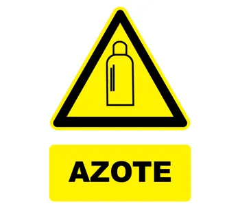 Adhésif Panneau danger azote