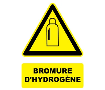 Adhésif Panneau danger bromure d'hydrogène