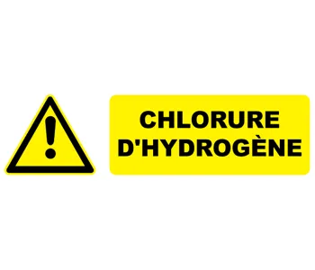 Adhésif Pictogramme danger chlorure d'hydrogène