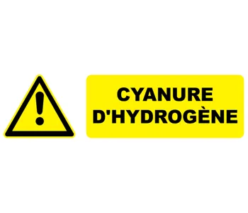 Adhésif Pictogramme danger cyanure d'hydrogène