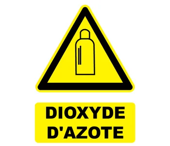 Adhésif Panneau danger dioxyde d'azote