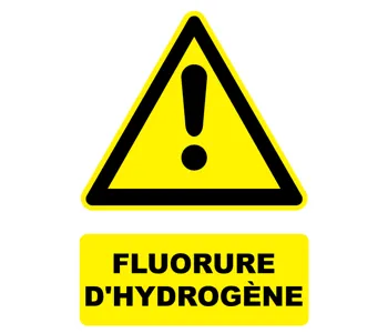 Adhésif Panneau danger fluorure d'hydrogène