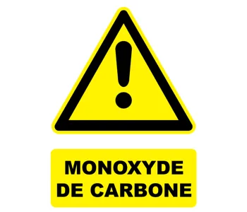 Adhésif Panneau danger Monoxyde de carbone
