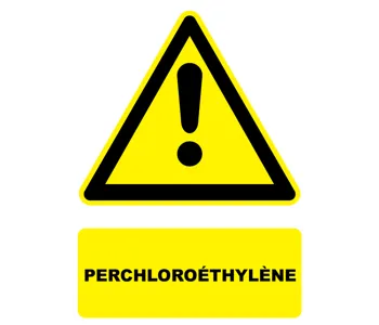 Adhésif Panneau danger Perchloroéthylène