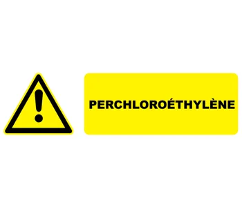 Adhésif Pictogramme danger Perchloroéthylène
