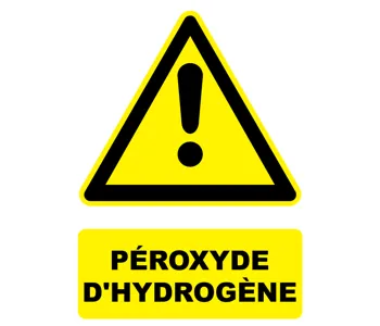 Adhésif Panneau danger Péroxyde d'hydrogène