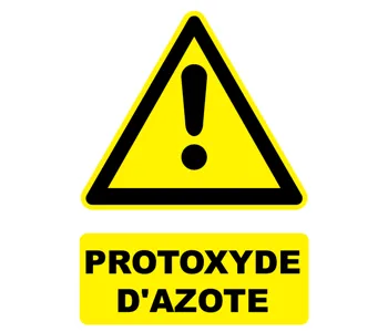 Adhésif Panneau danger Protoxyde d'azote