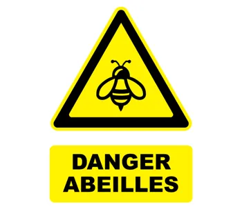 Adhésif Panneau Danger abeilles