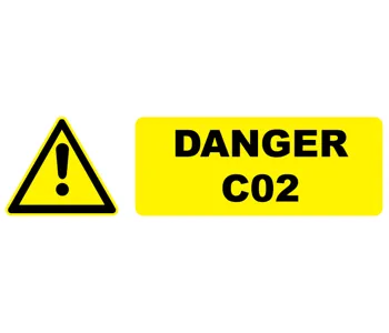 Adhésif Pictogramme danger CO2