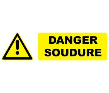 Adhésif Pictogramme danger soudure