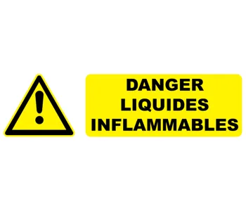 Adhésif Pictogramme danger liquides inflammables