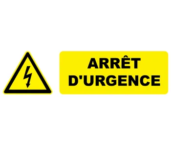 Adhésif Pictogramme arrêt d'urgence