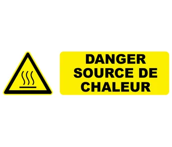 Adhésif Pictogramme danger source de chaleur