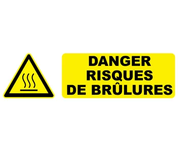 Adhésif Pictogramme danger risques de bûlures