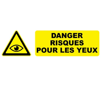 Adhésif Pictogramme danger risques pour les yeux