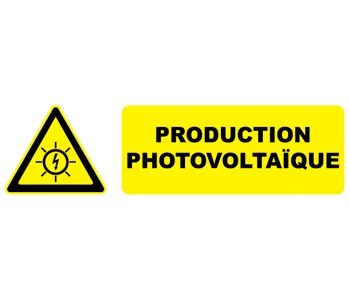 Adhésif Pictogramme production photovoltaïque