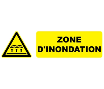 Adhésif Pictogramme zone d'inondation