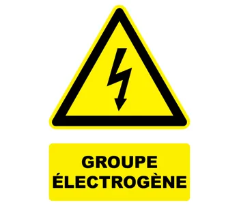 Adhésif Panneau groupe électrogène