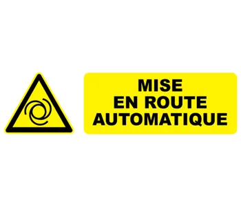 Adhésif Pictogramme mise en route automatique