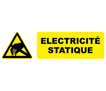 Adhésif Pictogramme électricité statique