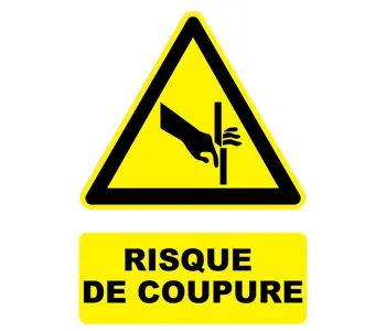 Adhésif Panneau danger de coupure