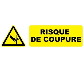 Adhésif Pictogramme danger de coupure