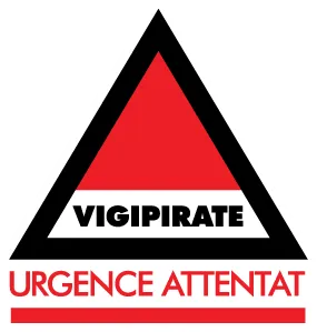 Adhésif Vigipirate urgence attentat