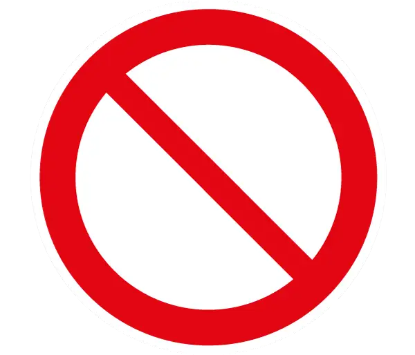 Autocollant interdiction générale