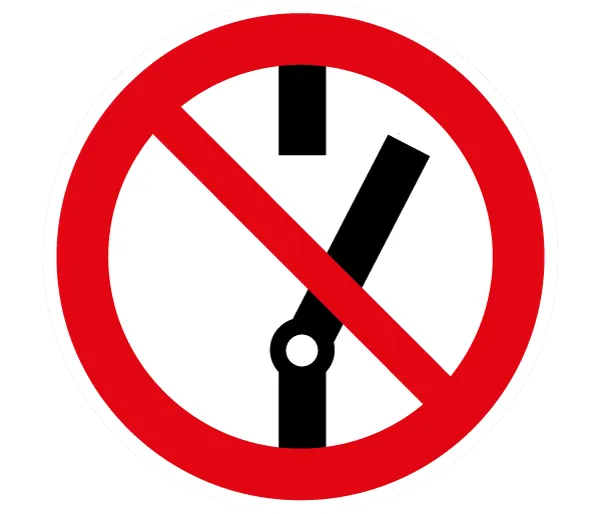 Autocollant Interdiction de toucher l'interrupteur