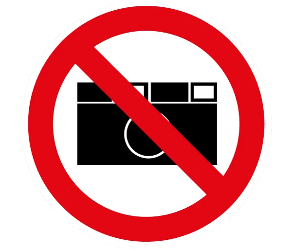 Autocollant Photos interdite