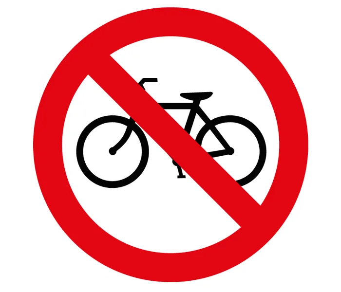 Autocollant Vélos interdit