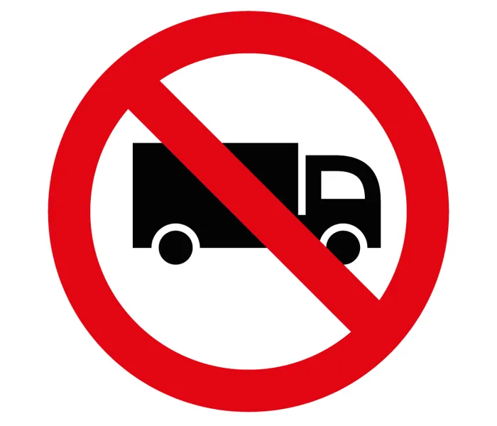 Autocollant Camions interdit