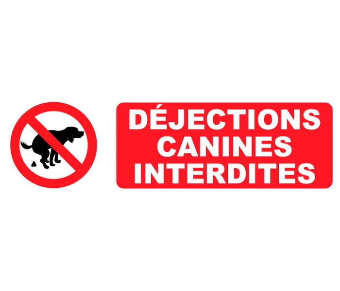 Autocollant Déjections Canines Interdites