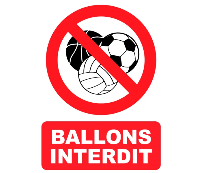 Autocollant Panneau Ballons Interdit