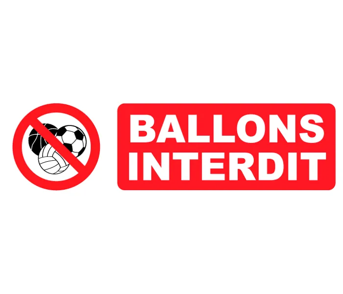 Autocollant Pictogramme Ballons Interdit
