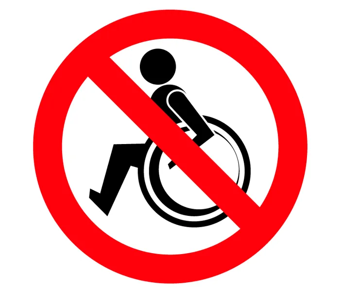 Autocollant Interdit Aux Personnes Handicapée Non Autorisée