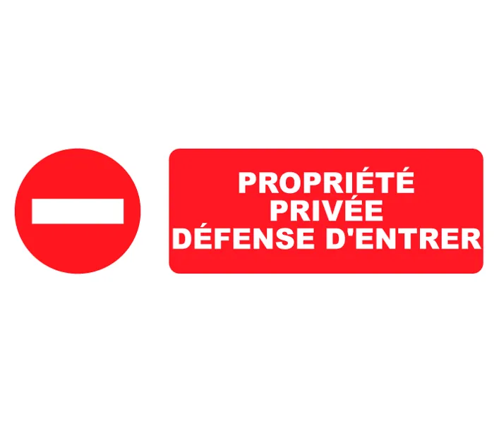 Autocollant Pictogramme Propriété privée défense d'entrer