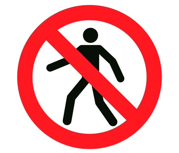 Autocollant Passage piétons interdit
