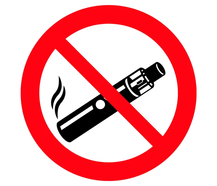Autocollant Cigarette électronique interdite