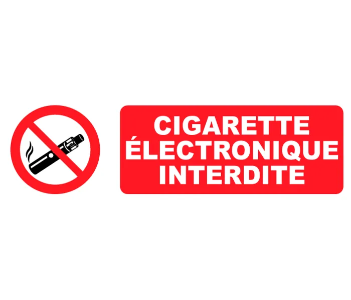 Autocollant Pictogramme Cigarette électronique interdite