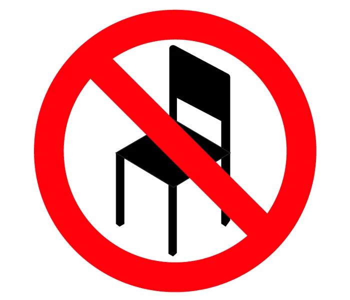 Autocollant Chaise interdite