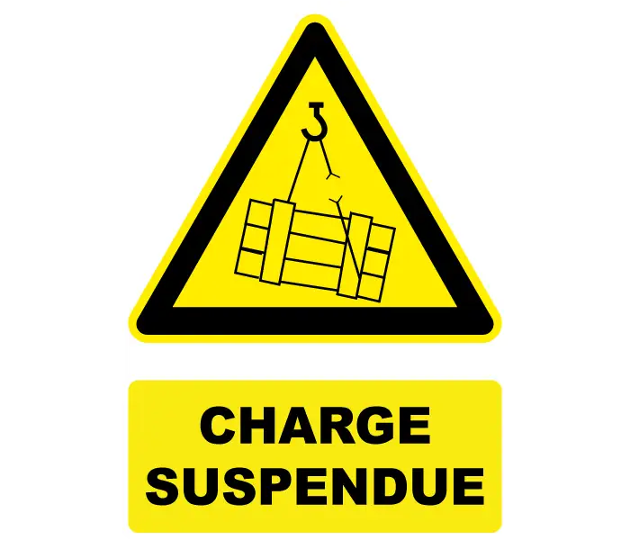 Autocollant Pictogramme Charge Suspendue