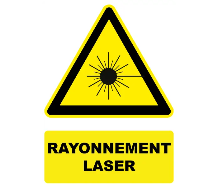 Autocollant Panneau Rayonnement Laser