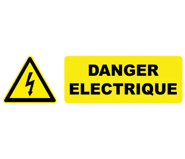 Autocollant Panneau Danger électrique