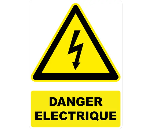 Autocollant Pictogramme Danger électrique