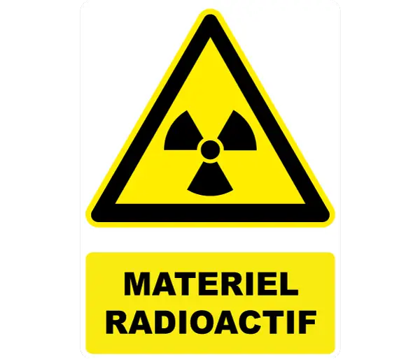 Autocollant Panneau Materiel Radioactif